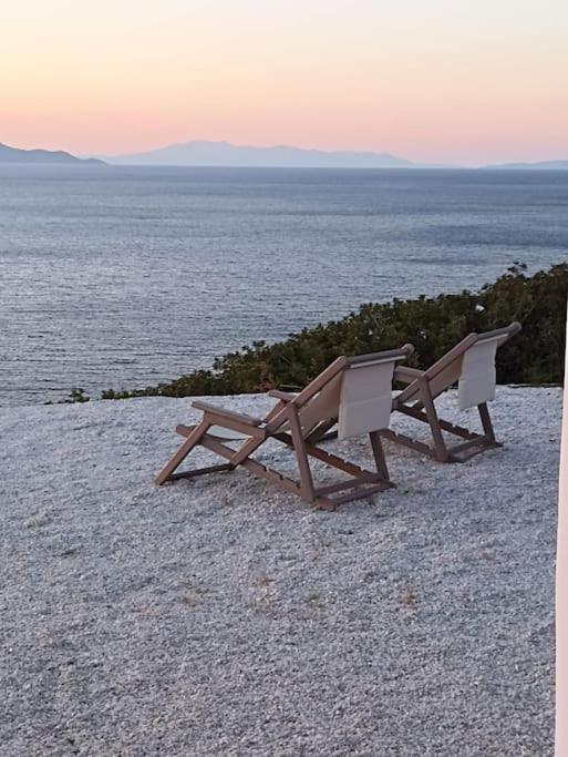 Villa C & C _ Cycladic House With Endless Sea View Ermoupoli Exterior foto